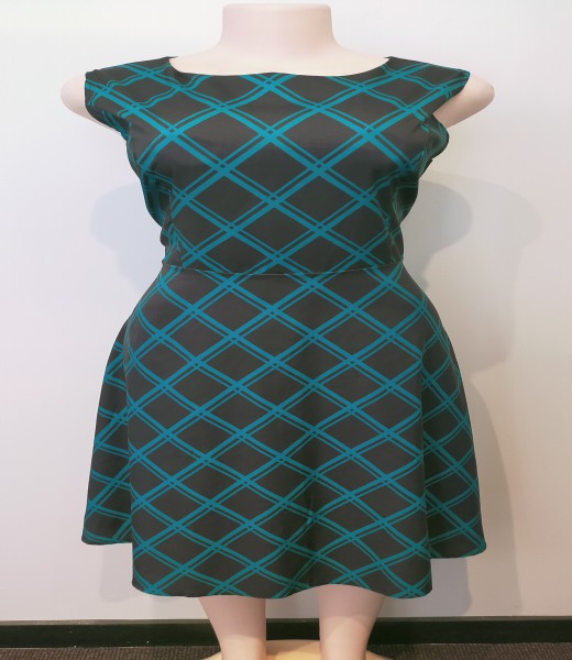Black Green Tartan Dress