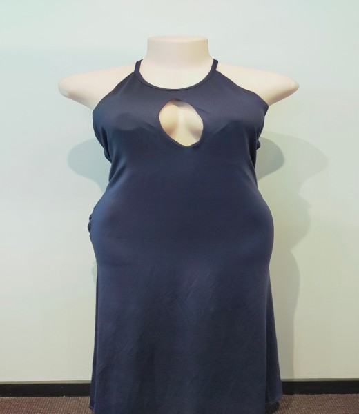 Ballgown Navy Blue Open Back