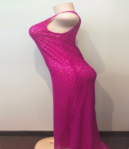 Ballgown Pink Lace open Back