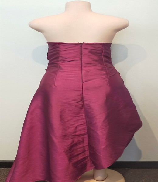 Ballgown Purple Ruffled Side length