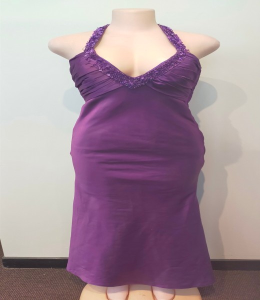 Ballgown Violet Sequin crossback Straps