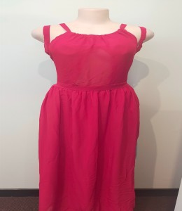 Ballgown. Red Chiffton Crossback