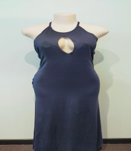 Ballgown Navy Blue Open Back