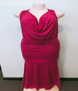 Ballgown Red Drop Front w Chain