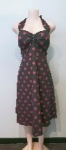 Black Dress Pink Polkadots -2 Styles