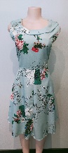 Turquoise Dress with Flowers