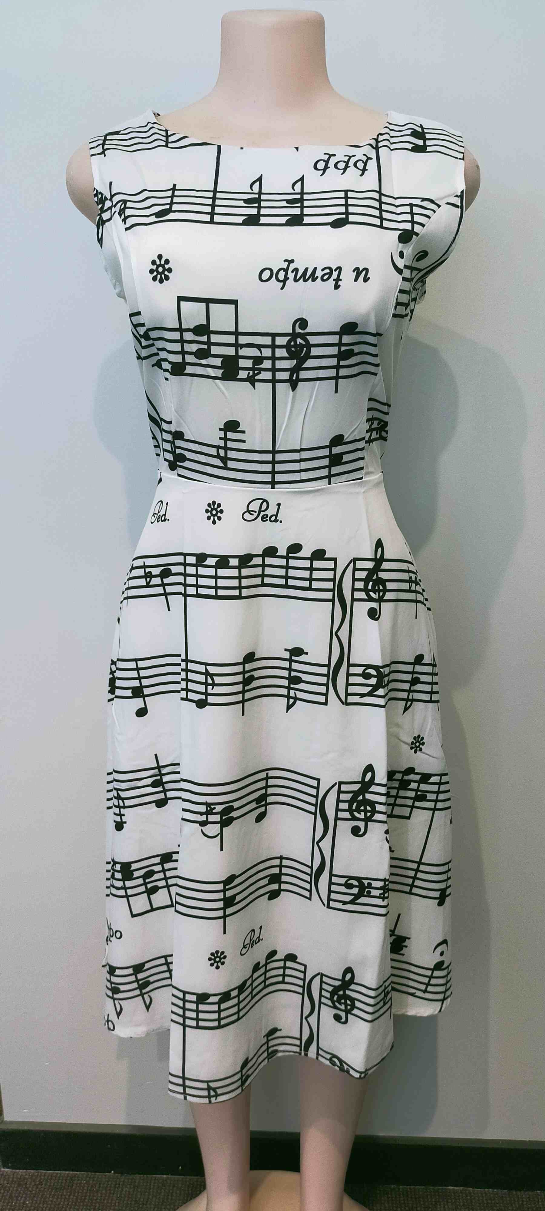Music Print Dress