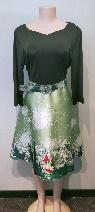 Dress  --  Black Top / Green Bottom