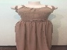 Tan Chiffon / x back / Floor Length