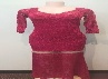 Red Lace / 3/4 Sleeves / Floor Length