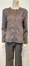 Brown Snake Print Jacket / Zip
