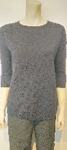 Navy Blue Knit / 3/4 Sleeve