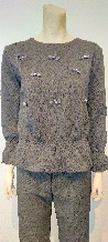 Black Ruffle Top / w Bows