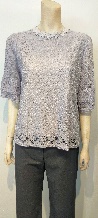 Blue Lace Top / Short Sleeve (with&without Ribbon)