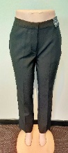 Black Pant / Regular Length / Side Pockets / Hook + Zip Front
