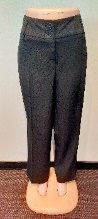 Black Pant / Single Front, Back Pockets / 3 Button + Zip Front
