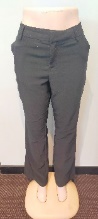 Black Pant / Side, Back Pockets / Hook + Zip Front