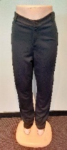 Black Pant / Fake Front Pockets, Double Back w Dimante Detail / Button + Zip Front